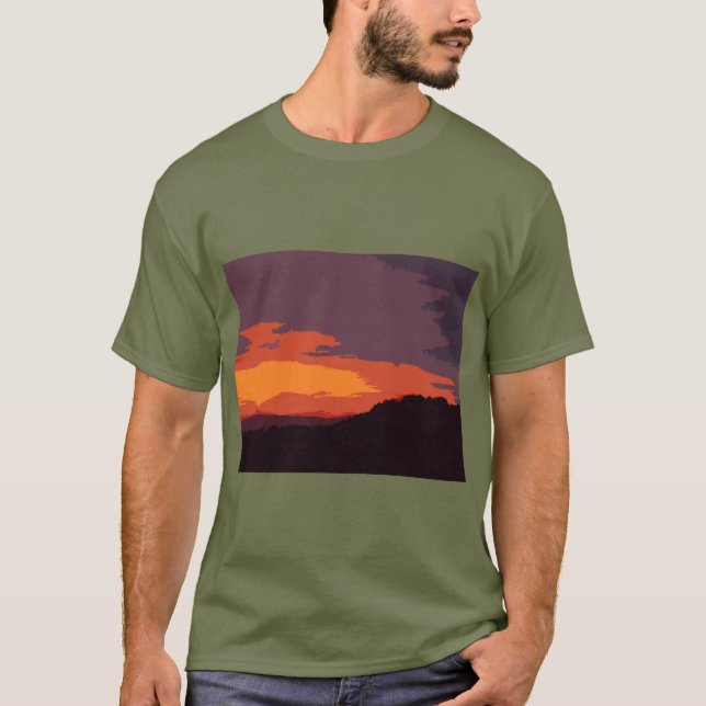 Camiseta Atardecer simplificado (Anverso)