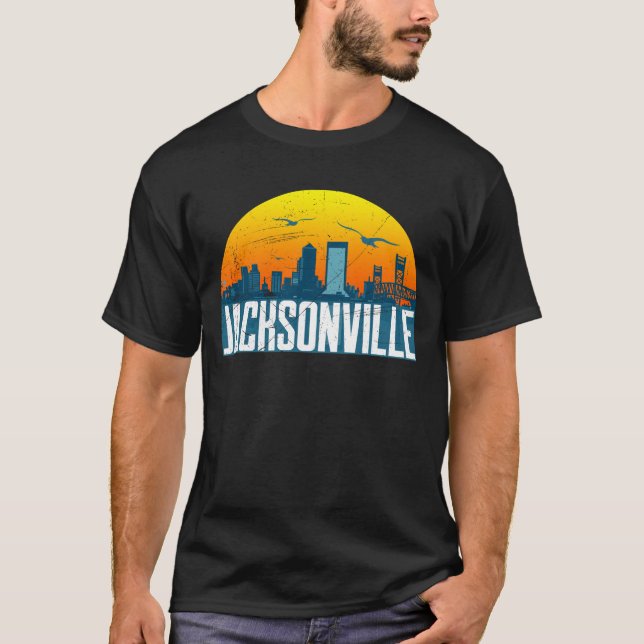 Camiseta Atardecer sobre el centro de Jacksonville Florida (Anverso)