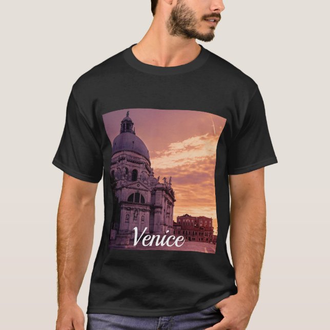 Camiseta Atardecer sobre la Basílica de Venecia (Anverso)