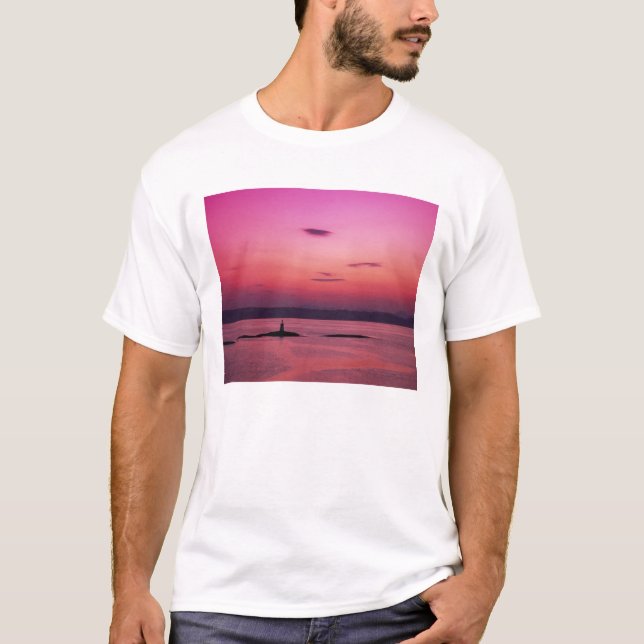 Camiseta Atardecer sobre la Isla de Skye, desde Mallaig, (Anverso)