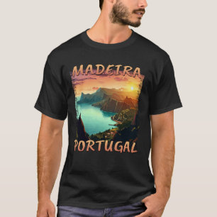 Camiseta Atardecer sobre Madeira, Portugal en forma de gran