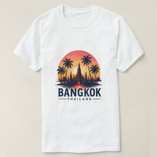 Camiseta Atardecer Tropical de Bangkok (Diseño del anverso)