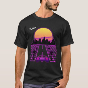 Camiseta Atardecer Vaporwave Synthwave Ciberpunk Outrun 80s