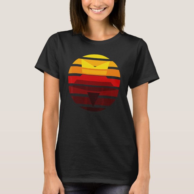 Camiseta Atardecer Vintage Con Estrella Vintage Retro Resum (Anverso)