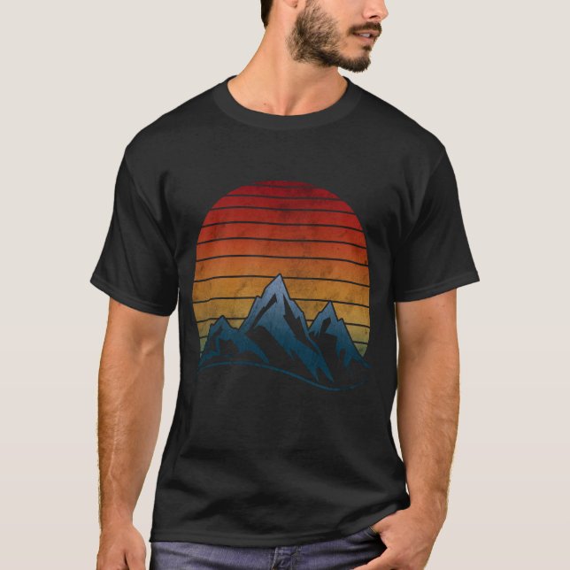 CAMISETA ATARDECER VINTAGE MONTAÑA (Anverso)