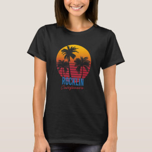 Camiseta Atardecer Vintage Rocklin California Palmeras CA R
