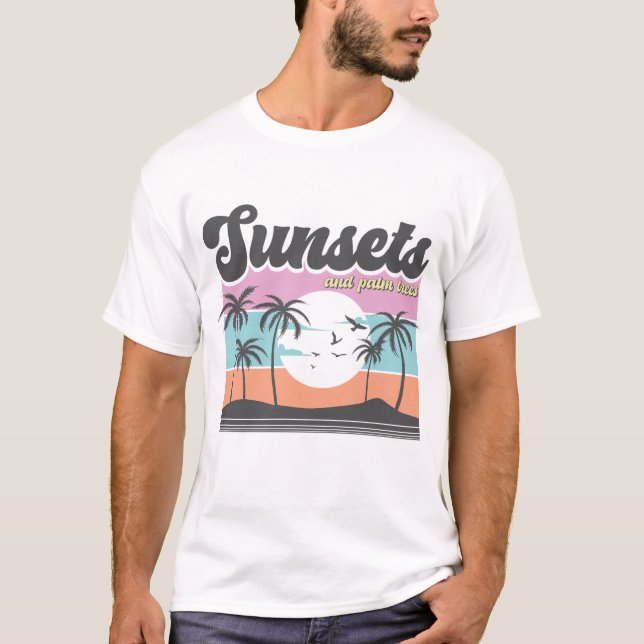 Camiseta Atardeceres Y Palmeras (Anverso)
