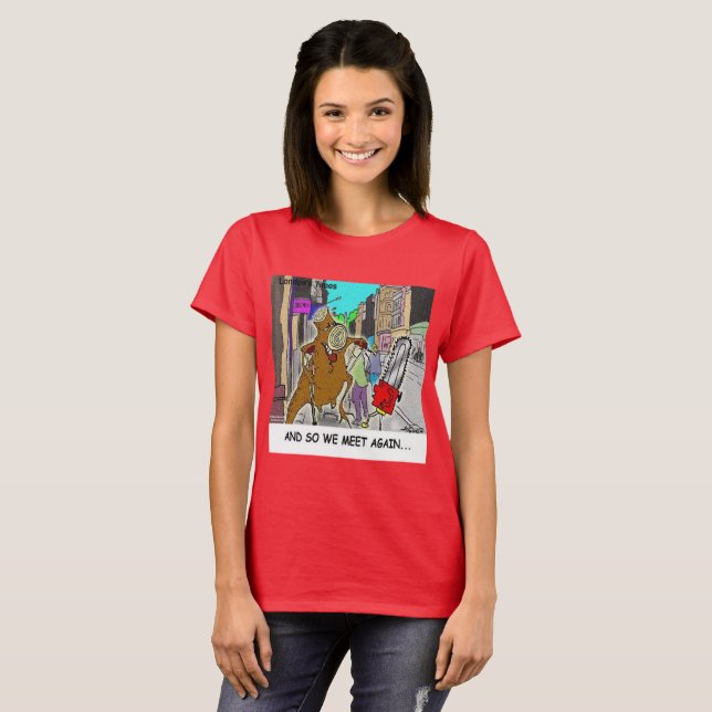 Camiseta Atascado: Chainsaw Vs Árbol cómic divertido (Anverso completo)