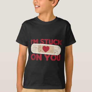 Camiseta Atascado en - divertido dicho de tirita adhesiva e