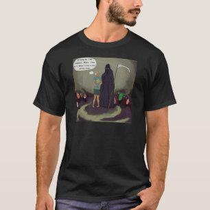 Camiseta Atascado en el medio con la Parca Divertido