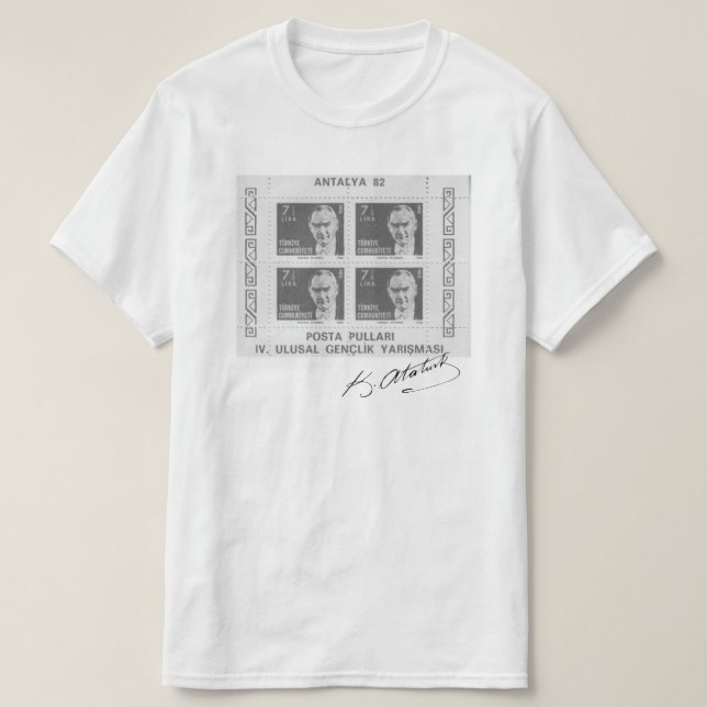 Camiseta Atatürk Briefmarke (Diseño del anverso)