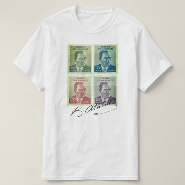 Camiseta Atatürk Briefmarke (Diseño del anverso)
