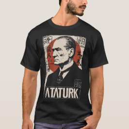 Camiseta Atatürk de estilo japonés | Arte de líder turco