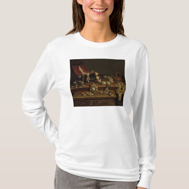 Camiseta Ataúd de joyas en una tabla (Anverso)