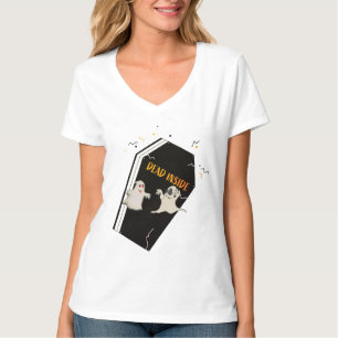 Camiseta ataúd espeluznante muerto dentro de las mujeres de