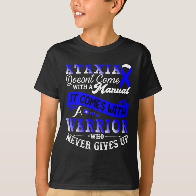 Camiseta Ataxia Awareness Warrior Family Support (Anverso)