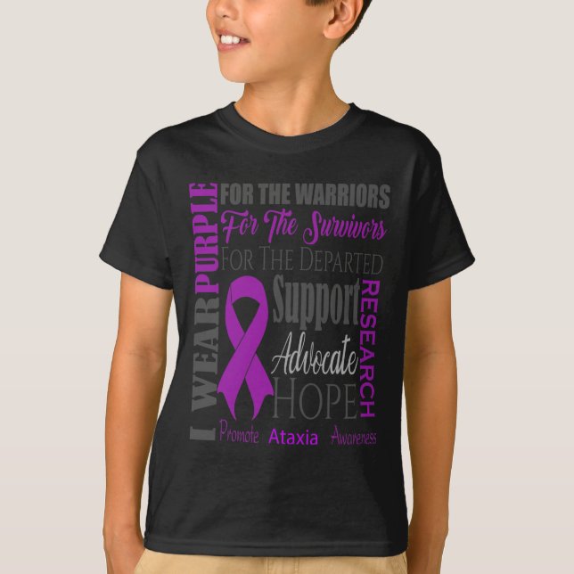 Camiseta Ataxia Conciencia sobre el Enfermedad Neurológica  (Anverso)