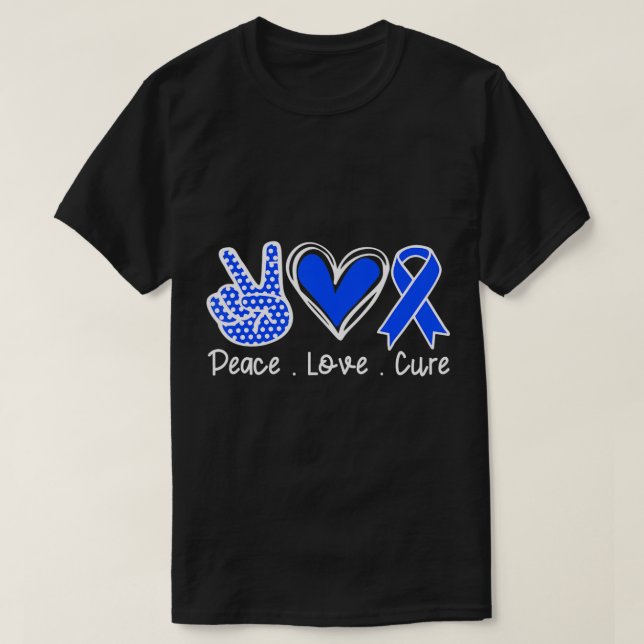 Camiseta Ataxia Mes de Conciencia Cura de Amor de la Cinta  (Diseño del anverso)