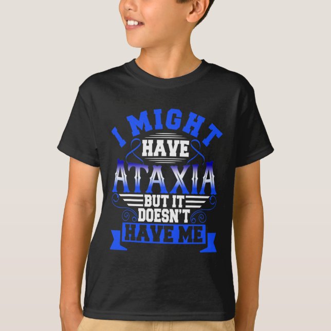 Camiseta Ataxia Rótulo neurológico Hemiataxia Cinta azul Ne (Anverso)