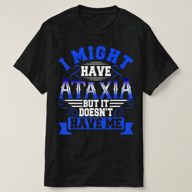 Camiseta Ataxia Rótulo neurológico Hemiataxia Cinta azul Ne (Diseño del anverso)