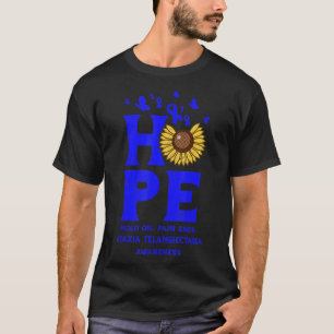 Camiseta Ataxia Telangiectasia Blue Hope Vintage Sunflower