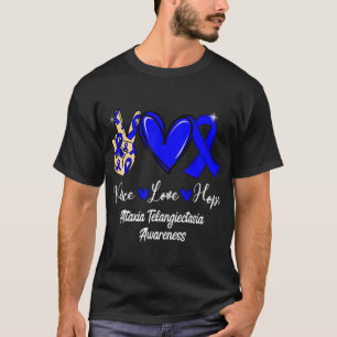Camiseta Ataxia Telangiectasia Conciencia Paz Amor Esperanz