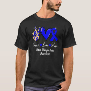 Camiseta Ataxia Telangiectasia Conciencia Paz Amor Esperanz