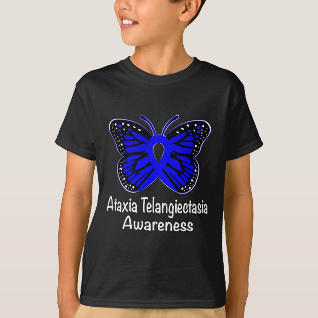 Camiseta Ataxia Telangiectasia Concienciación Guerrero Apoy (Anverso)