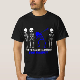 Camiseta Ataxia Warrior blue Ribbon Awareness Enfermedad ha