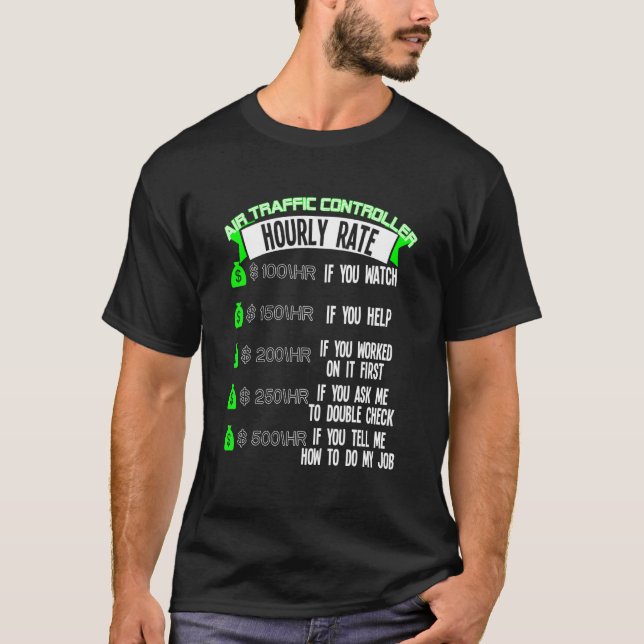 Camiseta Atc De Velocidad Horaria Del Controlador De Tráfic (Anverso)
