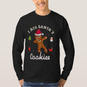 Camiseta Ate Santa S Cookies Funny Navidades parte de vacac