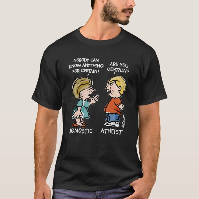 Camiseta atea contra agnóstica (Anverso)