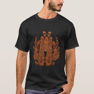 Camiseta Atelier H Isan Novedad Boho Paisley Floral Motif