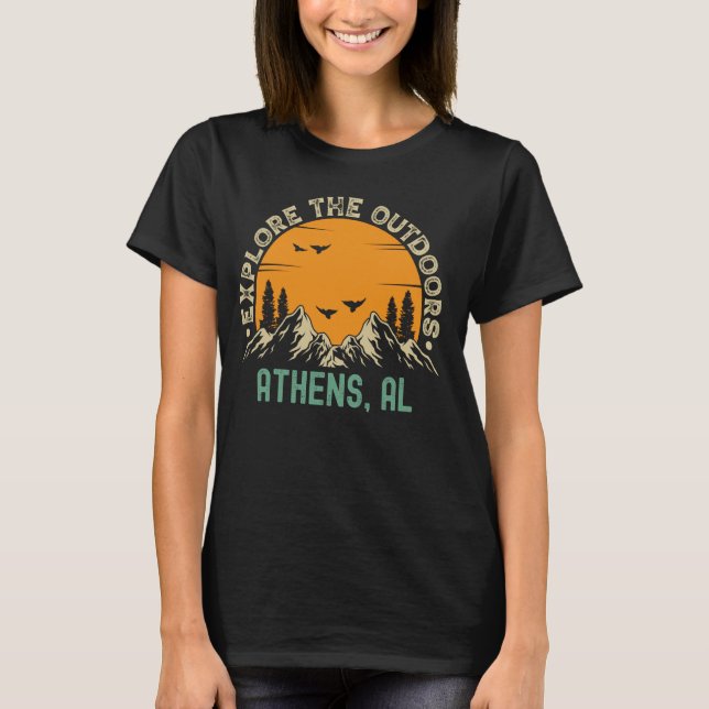 Camiseta Atenas, Alabama - Explore El Exterior (Anverso)