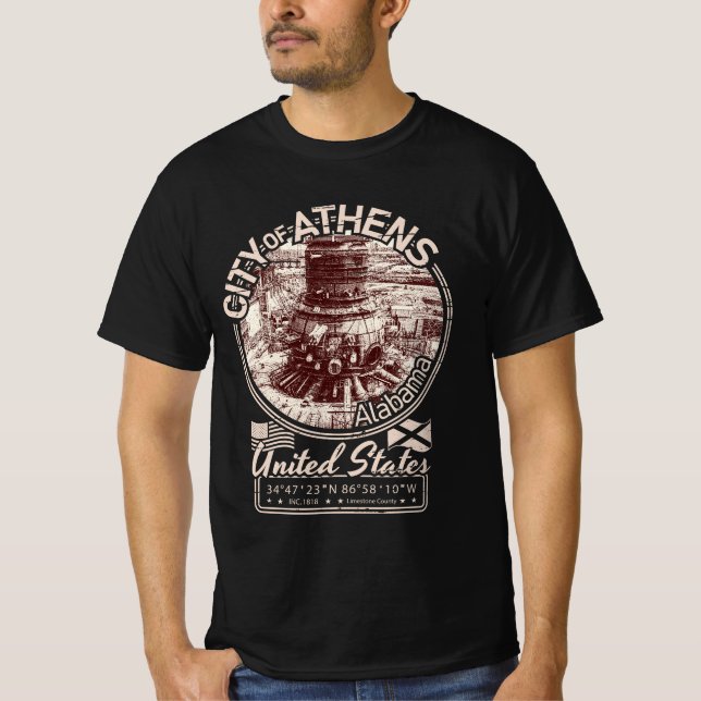 CAMISETA ATENAS ALABAMA - PLANTA DE ENERGÍA (Anverso)