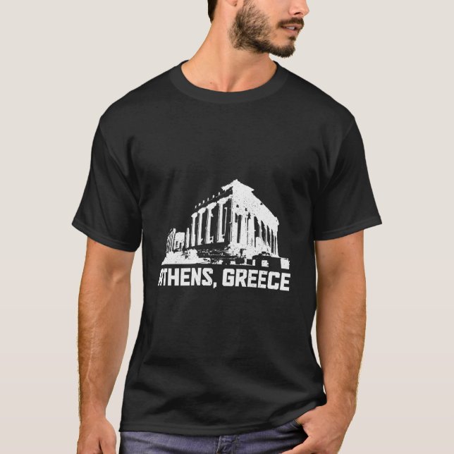 Camiseta Atenas Grecia Regalo griego Vacaciones de recuerdo (Anverso)