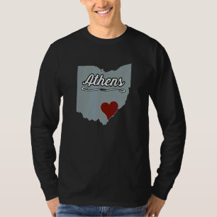Camiseta ATENAS Ohio OH Ciudad Estado EE. UU. Recuerdo Boni