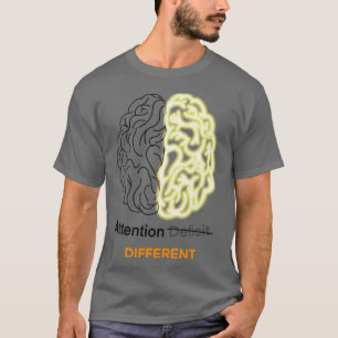 Camiseta Atención cerebro adhd 3 diferente