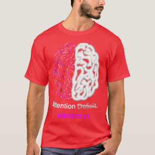 Camiseta Atención cerebro Adhd diferente 1