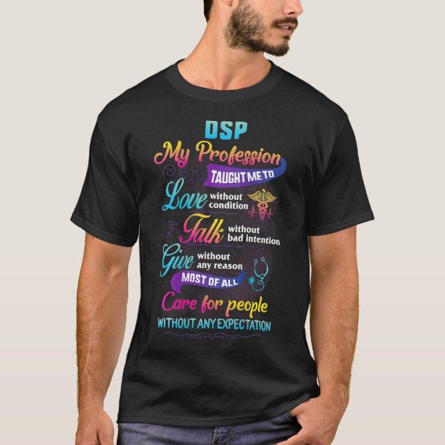 Camiseta Atención De DSP Para Personas Sin Enfermeras De Ex (Anverso)