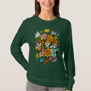 Camiseta Atención de salud floreciente - Tributo floral a e