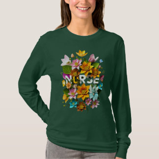 Camiseta Atención de salud floreciente - Tributo floral a e