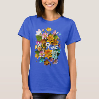 Camiseta Atención de salud floreciente - Tributo floral a e