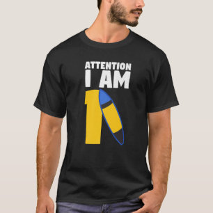 Camiseta Atención I Am 1 Surfboard Primer Cumpleaños Surfbo