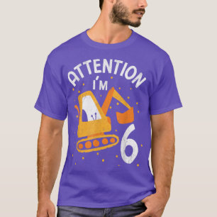 Camiseta Atención Soy Excavadora de 6 Camiones