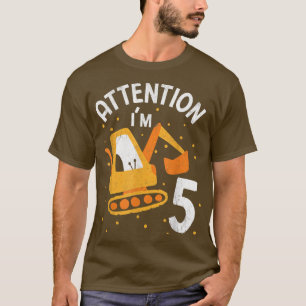 Camiseta Atención soy Excavadora de Camiones 5