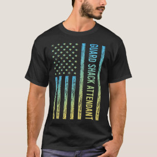 Camiseta Atendente de caseta de vigilancia azul amarillo