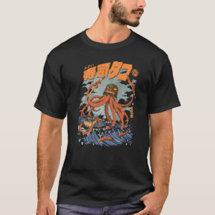 Camiseta Atentado de Sushi Tako Opulpo Kaiju Ola de calamar