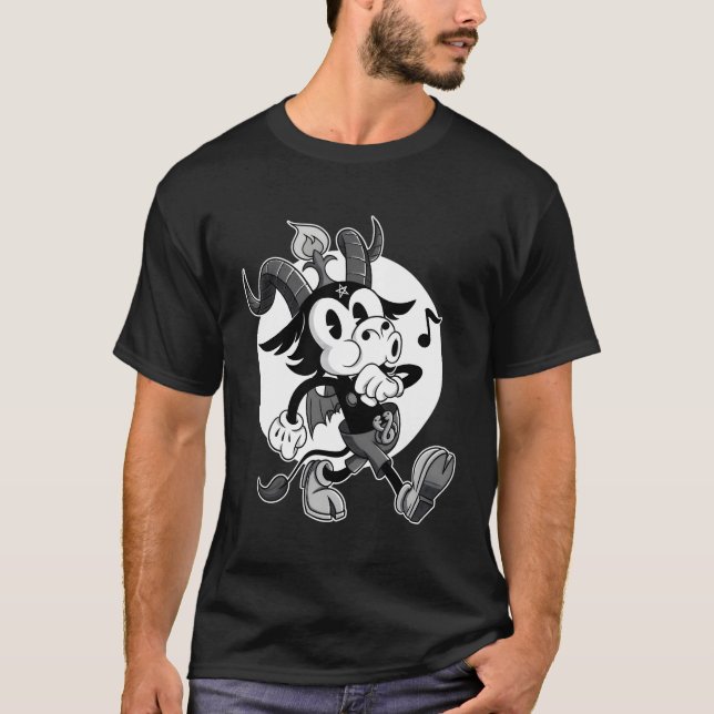Camiseta Ateo de Blackcraft Satan Baphomet Goat Coon Lucife (Anverso)