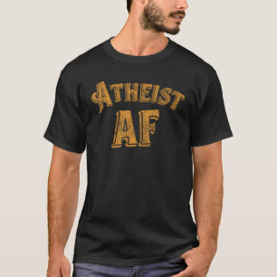 Camiseta Ateo Gracioso Retro Atheist AF Throwback Style T S